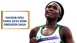 FAVOUR OFILI PARIS 2024 100M OMISSION SAGA#2024olympics #favourofili #afnews