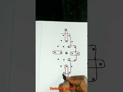 5×1dots simple kambi kolam design||#shortsvideo