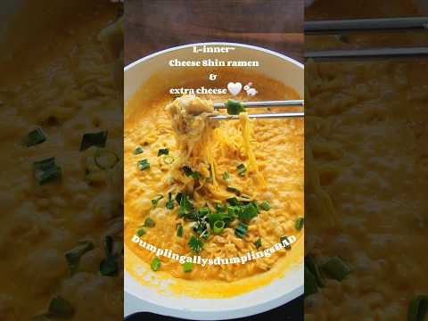 4x cheesy shin ramen?!! Would you eat this!?#asmrfood #asmr #cheese #foodasmr #shinramen #spicy