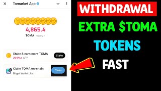 Tomarket Extra Toma Tokens Withdrawal | Claim TOMA on-chain Bitget Wallet Lite | Tomarket Update