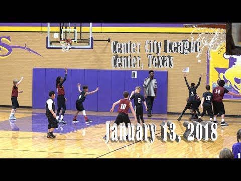 Center TX City League Boys Basketball January 13 2018 CAVS v BUCKS