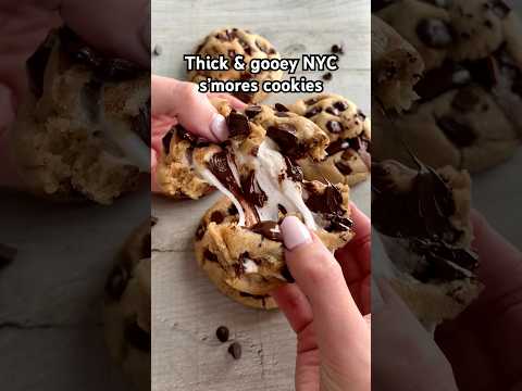 THICK S’mores Stuffed NYC Cookies Recipe