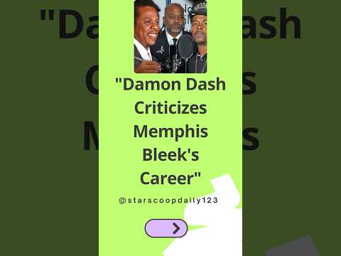 Damon Dash Criticizes Memphis Bleek's Career #DamonDash #MemphisBleek #JayZ