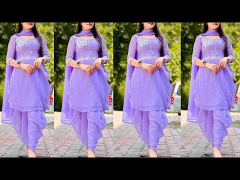 💜💜  Dhoti Salwar Suit Design | 🥰 लेटेस्ट 🌸सलवार डिजाइन 💕| Afghani Salwar Design | Dhoti Frock Design