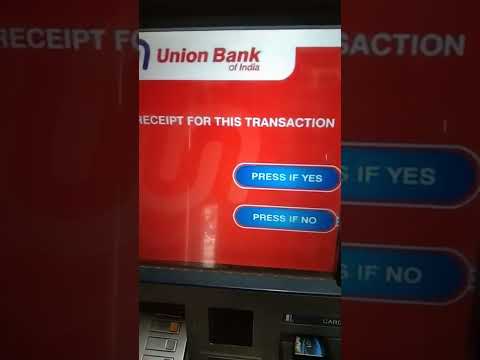 how to withdraw 500 Rupes in union bank atm machine.