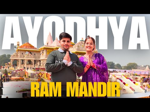 Ram Mandir Ayodhya Pohoch Gaye 😍 With Wife