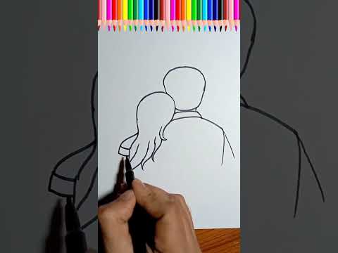 Couple drawing easy#shorts#couple#shortvideo#drawing#viralshorts#youtubeshorts  #easyartwithbiplab