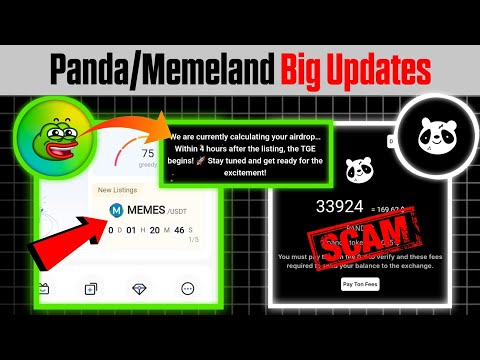 Pandas Airdrop Listing Date | Pandas Airdrop New update | Memeland New update