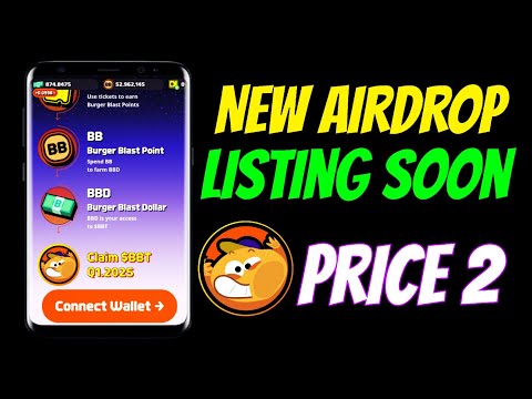 Burger Blast Bot | Burger Blast Bot Airdrop | Burger Blast Bot listing date | New Airdrop telegram