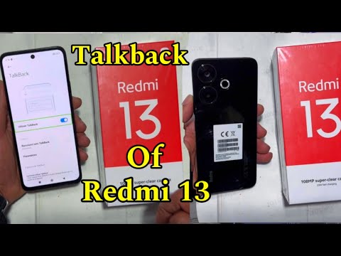 حل مشكل توقف شاشة اللمس دون الحاجة لتغييره.  Redmi 13 TalkBack