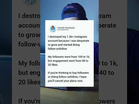 Don't destroy your instagram account by follow unfollow methods