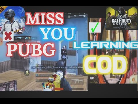 Miss You 🥺😔 Pubg | Learning COD | first time playing COD after Pubg ban in India ,pubg short dribute