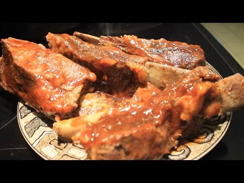 CrockPot Beef BBQ Ribs and Coakleys BBQ Sauce - Yummy!