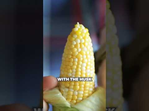 Amazing Corn Shucking Technique - No Silk #shorts