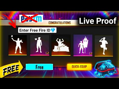 How To Get Free ALL EMOTES Free Fire || Get Free Unlimited Diamond || No Paytm