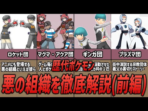 【ポケモン】強敵！？歴代ポケモンシリーズの悪の組織について徹底解説！