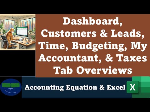 Dashboard, Customers & Leads, Time, Budgeting, My Accountant, & Taxes Tab Overviews