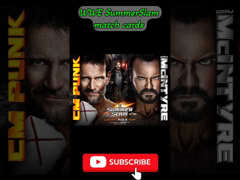 WWE SummerSlam match cards #summerslam2024 #wwe #romanreigns