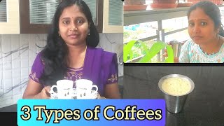 Types of Coffees/ decoction coffee/ filter coffee/ cappuccino coffee in telugu