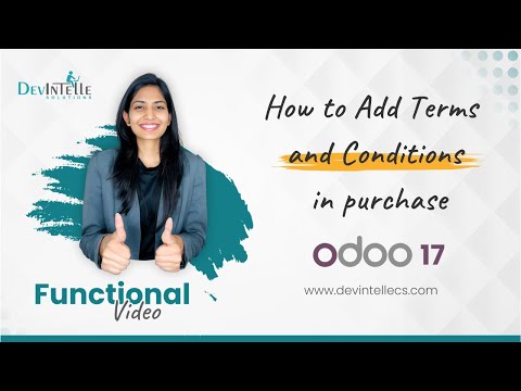 How to add terms and conditions in purchase in Odoo | Purchase order