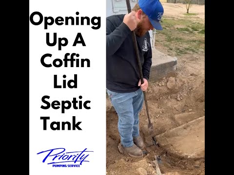 Opening Up A Coffin Lid Septic Tank