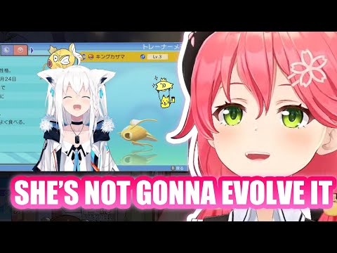 Miko Congratulates Fubuki and is Curious on Fubuki Not Evolving her Gold Magikarp 【Hololive Eng Sub】