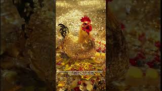 Receive wealth and good luck, the golden rooster brings wealthand good luck #shortvideo #shortsfeed