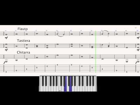 Studio 1 per Chitarra 🎸 su 6 corde vuote (con Flauto 🎵 e Tastiera 🎹 )