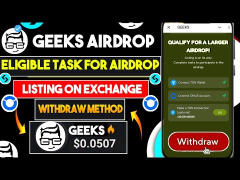 Geeks Airdrop Check Eligibility | Geeks Airdrop Qualify For A Larger Airdrop|Geeks Airdrop withdraw