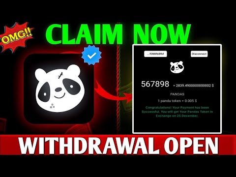 Pandas airdrop new update || Pandas airdrop withdraw start in Neelsky  |Pandas free ton transition