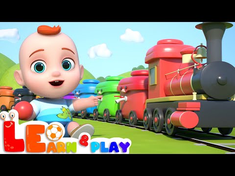 Toy Train and Color Balls  | Kids learning videos | Learn & Play with Leo