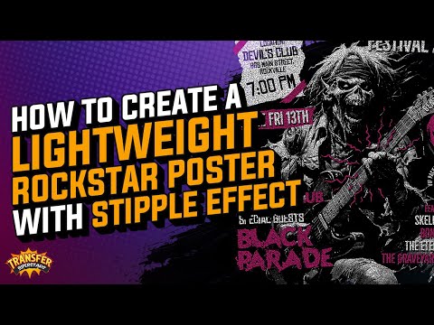 Create Rockstar Poster with Stipple Effect for DTF Printing!