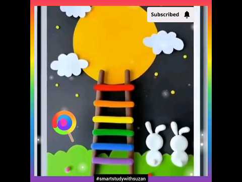 Beautiful scenery 😍🎉|Amazing craft by clay dough 🌈✨🥳#shorts #short #trending #viral #viralvideo