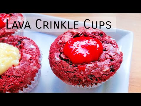 Red Velvet Crinkle Lava Cupcake/Crinkles Lava Cup/Fudgy Crinkle