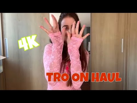 4K transparent See Through Try On Haul fishnet new outfits