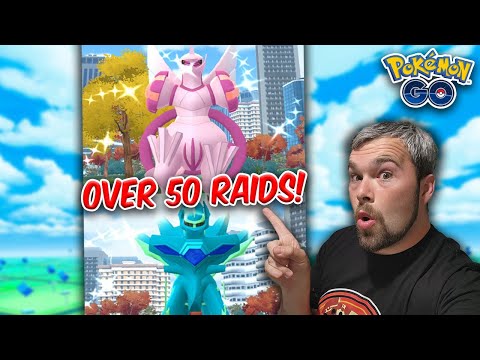 Over 50 Shiny Origin Palkia & Dialga Raids and THIS is what we got! (Pokémon GO)