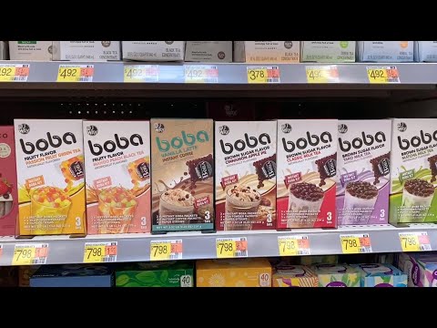 Boba milk tea (J way Boba) from Walmart 沃尔玛的珍珠奶茶