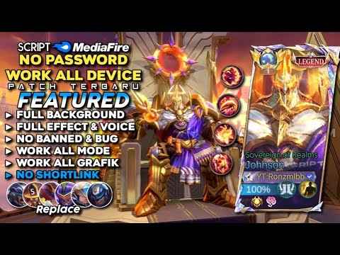 Script Skin Johnson Legend Sovereign of Realms No Password | Full Effect & Voice - Patch Terbaru