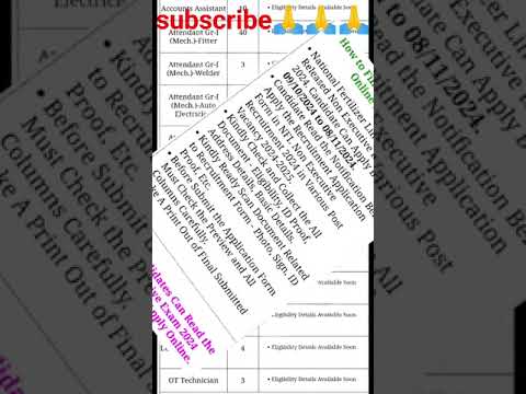 How to Fill NFL Non Executive Online Form 2024 #karanbabuofficial800 #shorts #shortvideo #short