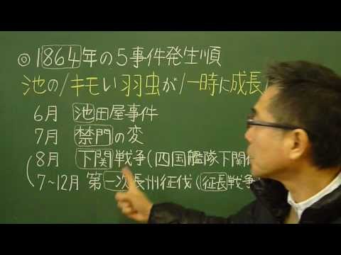 語呂合わせ日本史〈ゴロテマ〉72(近現8/1864年4事件発生月順)