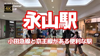 4K【永山駅周辺～小田急線と京王線がある便利な駅】多摩センター駅のお隣【新旧駅まわりのお店を見ながら】【小田急マルシェ】【グリナード永山】【ベルブ永山】【西友】【日本医科大学多摩永山病院】【竹取の湯】