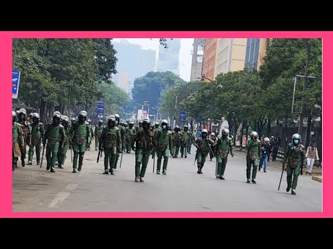 Ugly scenes in Nairobi  as GEN Z CLASHES WITH Ruto's police by overpowering them today~power Gone