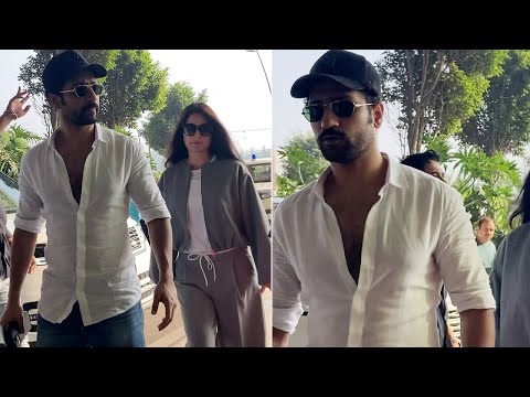 Katrina Kaif With Vicky Kaushal Flying From Mumbai Spotted At Airport | MS shorts