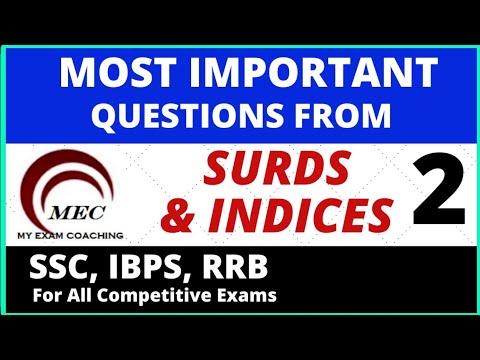 MOST IMPORTANT TRICKS FROM SURDS AND INDICES.                        #ssc #ibps