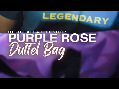 Purple Rose Duffel Bag Flower Lover Gym Bag