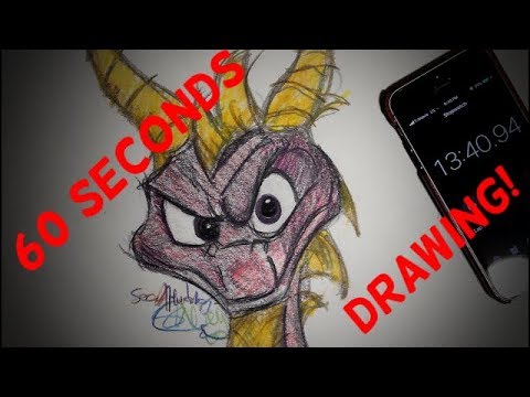 How I Draw Spyro The Dragon In 60 Seconds