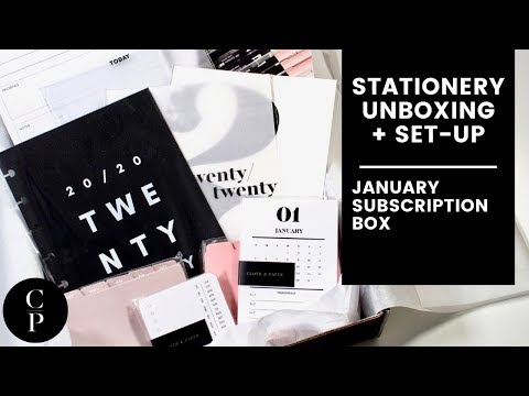 January Planner + Stationery Unboxing | Cloth & Paper