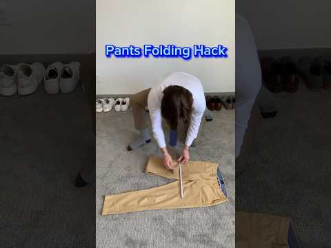 Folding Hack for Pants | No Slip #mensstyle #menfashion #pants #mensclothing