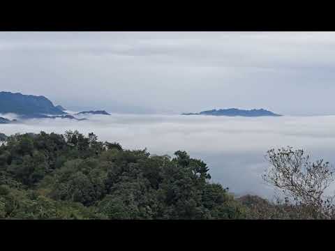 冬季台中大坑頭嵙山的雲海