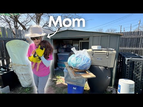 🥹 tears & laughter 🩷 Mom’s shed cleanout rollercoaster